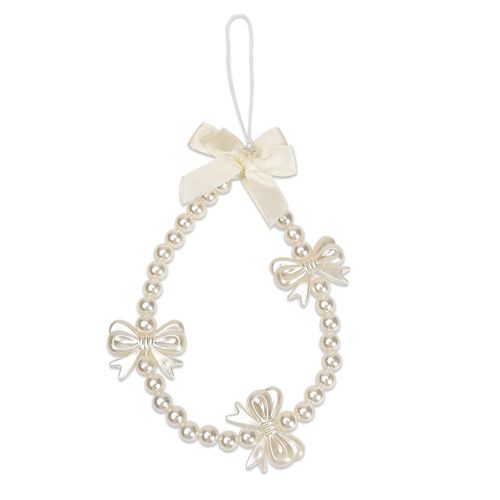 Pearl Beaded Phone Lanyard Wrist Strap Cute Cell Phone Chain Bracelet Bow Beaded Phone Strap Lanyard for Women Pearl Lanyards Strap for Phone Case Kawaii Bowknot Aesthetic Phone Decoration for Girls