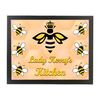 Lady Bee Honeycomb Design Personalised Soft Cushion Lap Tray Gift
