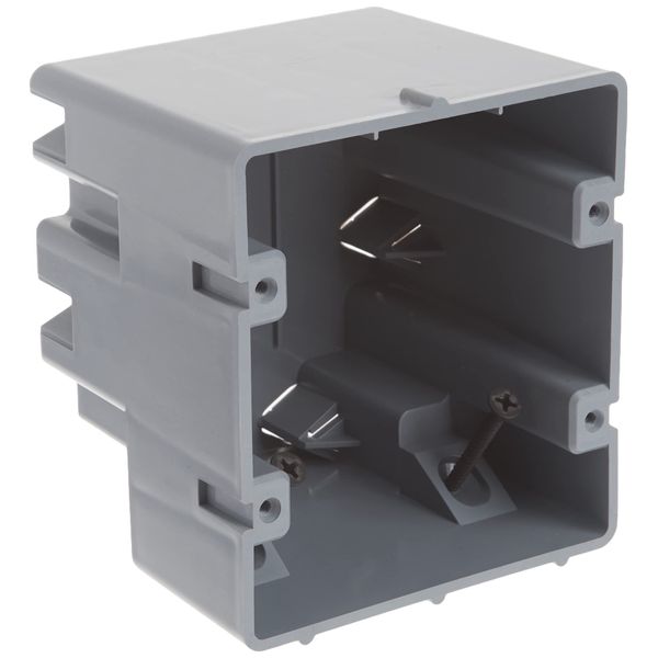 Southwire MSB2G Two Gang Device Box with Depth Adjustable; Heavy Duty 42lb; Gray