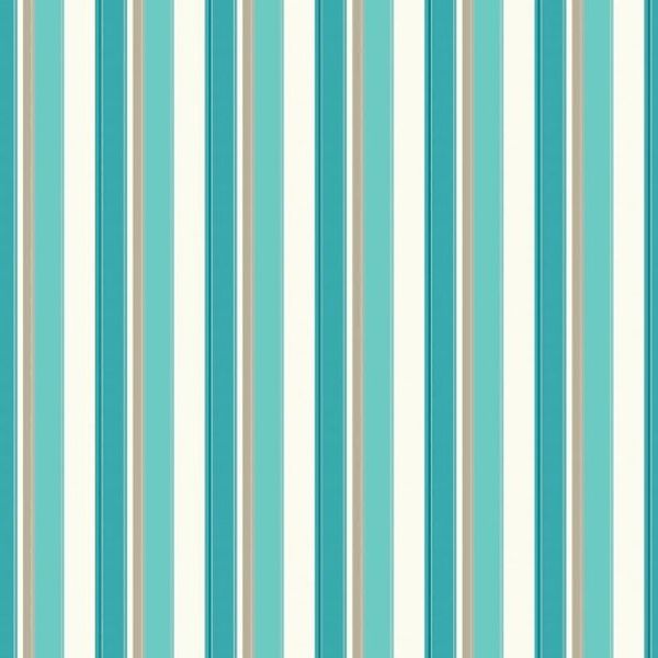 MyTinyWorld Dolls House Miniature Funky Teal Stripes Wallpaper