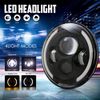 Motorcycle 7" Inch Round LED Headlight  Angle Eye H-L Beam DRL Driving Light