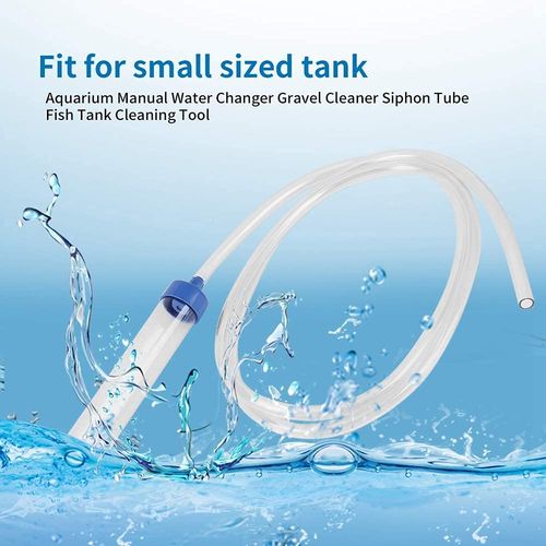 Umisun Manual Water Changer Gravel Cleaner Water Filter Syphon Tube Fluids Transfer Tool PVC Sand Vacuum Pump Fish Tank Tool (Small(Fit for: About 30L Small Fish Tank))