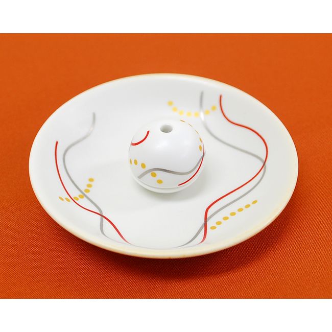 Arita ware Japanese modern taste incense plate “Hanakanzashi [Hakutae]” #3189<BR> [Incense holder] [Pottery] [Incense plate] [Japanese style] [Japanese pattern] [Japanese modern] [Classical pattern] [Made in Japan] [Kunjudo] [Arita ware] [Stick] [Cone] Uz