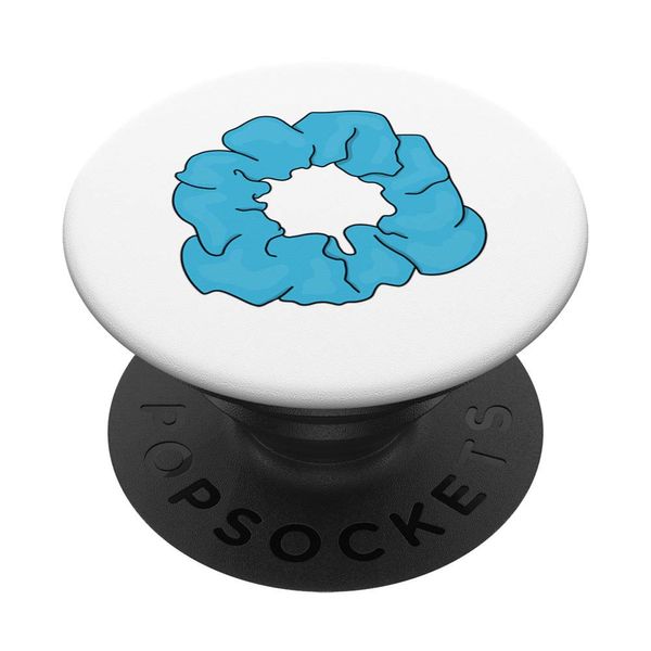 Scrunchie Hair Scrunchie with Blue Light Pastel Coloured Hair Scrunchie PopSockets with Interchangeable PopGrip