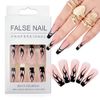 Coffin False Nails Pink False Nails Coffin Medium Length Acrylic Ballerina Press on Nails Full Cover Stick on Nails 24pcs With Nails Sticker and Nail Glue,HJ-T09 (HJ-T09-03)