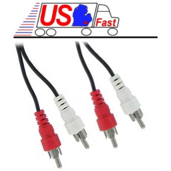 Lot10x/pk 6ft Dual RCA Male~M Audio/Stereo/Reciever Phone patch Cable/Cord/Wire
