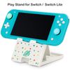 Tscope Switch Stand - Animal Crossing Compatible, Adjustable Switch Lite/OLED Compact Portable Foldable Holder (White)