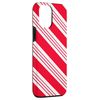 iPhone 15 Pro Max Christmas White Red Peppermint Candy Cane Stripes Case