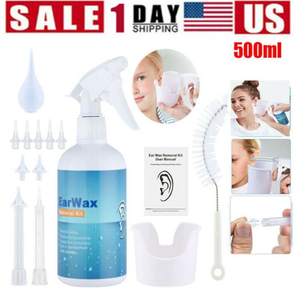 Ear Wax Removal Kit Plastic for Adults Kids Flushing System Ear Care Wash Bottle