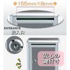 Keyed Mailbox, Letter Box, Mailbox, Post, Aluminum Anti-Theft (Small, Round Window)