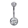 Rajnard Titanium Belly Button Bars Silver Dangly Belly Piercing Jewellery 12mm