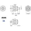 FJM Security 2615B-KD Miniature Tubular Push Locks with Chrome Finish, Keyed Different