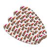 Leopard Print Lipsticks Double-Sided Oval Nail File Emery Board Set 4 Pack