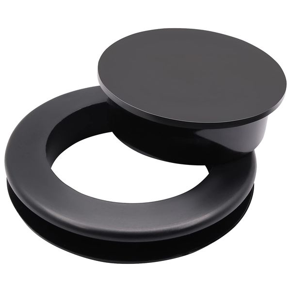 ZXUEZHENG 1 Pieces 2 Inch Silicone Umbrella Hole Ring Plug and Cap Set for Glass Outdoors Patio Table Deck Yard (Silicone,Black)