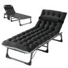 Rollaway Folding Bed with Thick Mattress 4 Position Adjustable Cot Chair Chaise