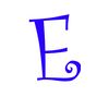 Eyecandy Decals E - Monogram Letter CURLZ 3" Tall 2 Pack Decal Sticker Purple