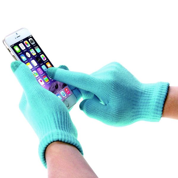 wortek Touchscreen Handschuhe für alle Handys, Smartphones und Tablets in Blau Größe XL (Männer)