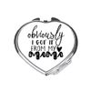 Obviously I got it from my mama sassy statement [CM17FLS] compact pocket mirror - silver heart shape