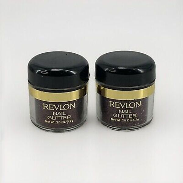 2 PACK Revlon Wild Garnet Nail Glitter .20oz NWOB