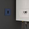 British General Evolve Double Pole Matt Blue Switch, 20A, LED Indicator, Wall Plate