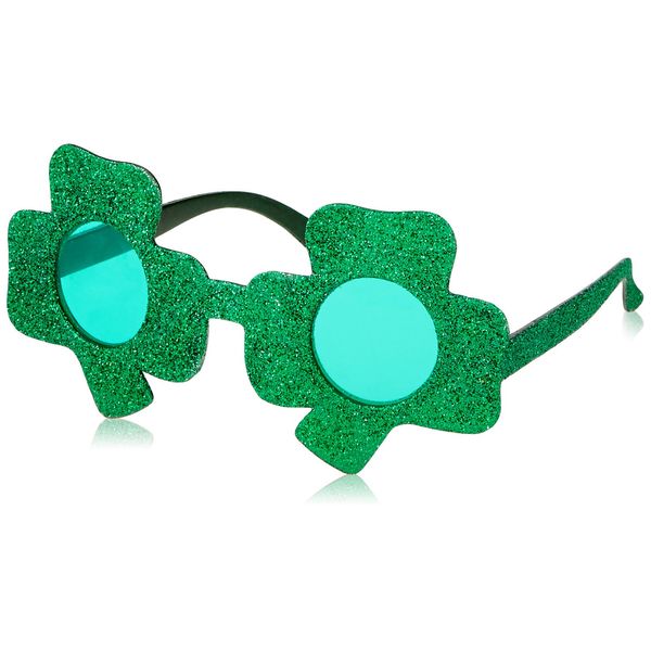 Beistle Glittered Shamrock Fanci-Frames, Green, One Size