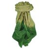 Pashmina & Silk Tabby Weave Pure Silk Scarf Emerald