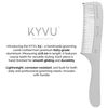 KYVU A3 Handmade 17.8 cm Coarse-Tooth Aluminium Comb with Handle