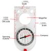 BlingKingdom Multifunctional Waterproof Navigation Compass Map Ruler Magnifier for Explorer Hiking Map Reading and Navigation with Adjustable Lanyard