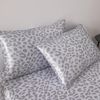 2 Pack Leopard Print Satin Pillow Cases, Super Soft Pillowcase with Envelope Closure for Bed, Sofa, Couch
