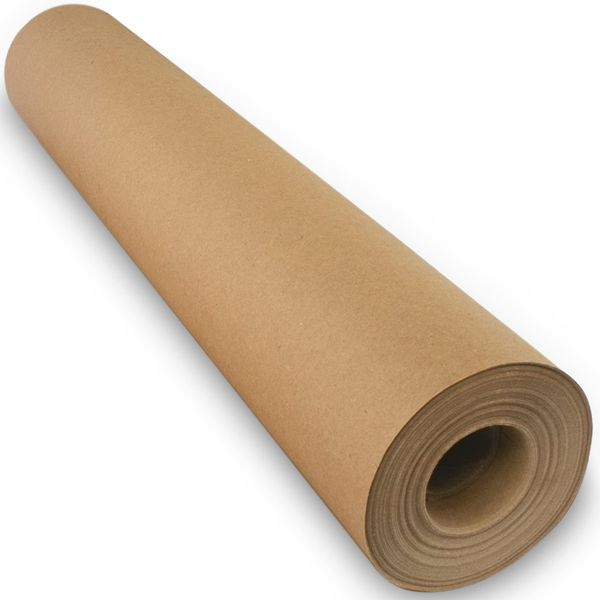 Brown Kraft Paper Roll 17.5 in x 1320 in (110 ft) Made in The USA - Brown Paper Roll - Brown Wrapping Paper Roll - Brown Craft Paper Roll - Roll of Paper - Kraft Wrapping Paper - Shipping Paper