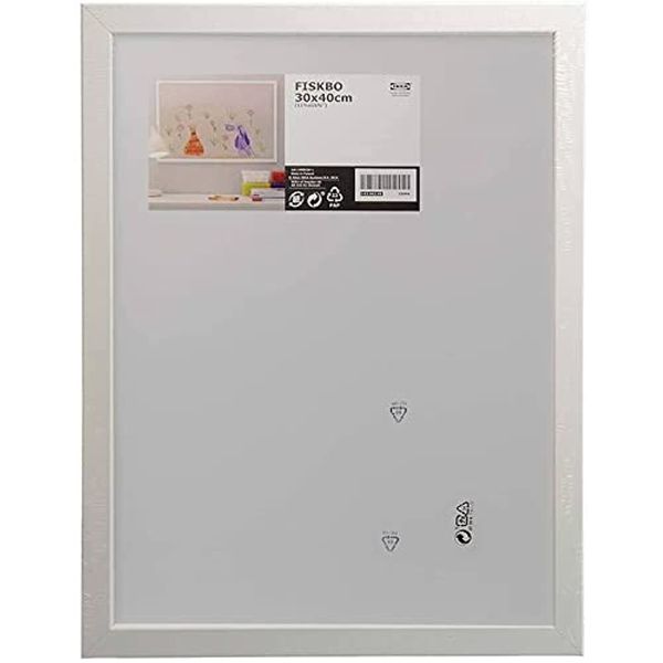 Ikea White Fiskbo Picture Frame, 30 x 40 cm
