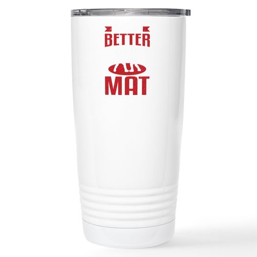 CafePress Wrestle Life Is Better On The Mat Wrestling Mugs 20 oz. Insulated Stainless Steel Coffee Tumbler