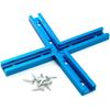 POWERTEC 71209 4pcs T Track intersection Kit with Wood Screws