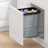 VEVOR 35QT Pullout Waste Container Under Cabinet Kitchen Bin TrashCan Soft Close