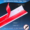 Protalwell Rubber L Edge Trim, Self-Adhesive, White, 10Ft