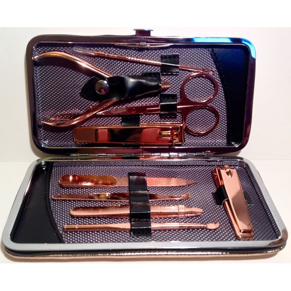 Maranda-Ti Rose Gold 9 Piece Manicure Set