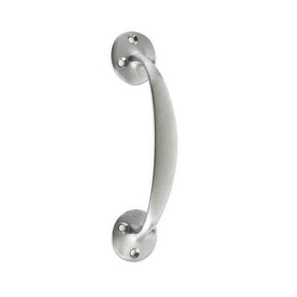 Solmer LTD 152 mm Cabinet Bow Handles Brass Chrome Satin Door Drawer Pull Handle + Screws (Satin Nickel)