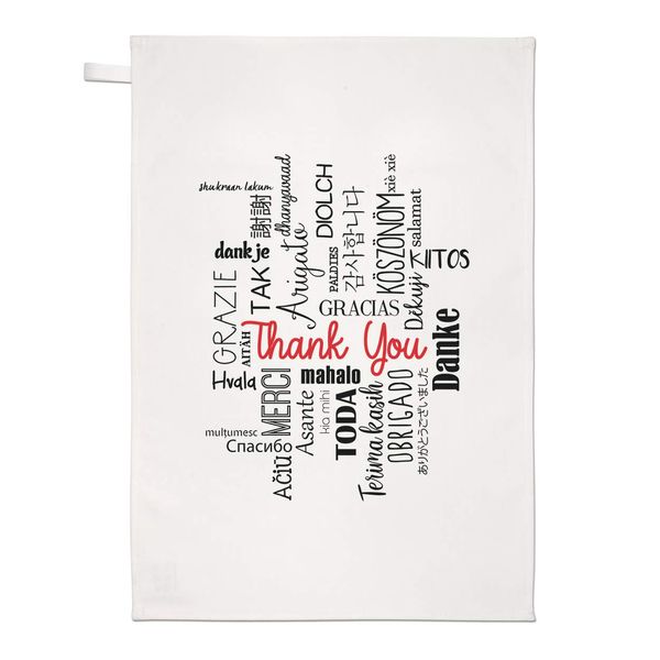 Thank You Languages Tea Towel Dish Cloth