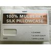 Discover Night 100% Mulberry Silk Pillowcase King-White New!