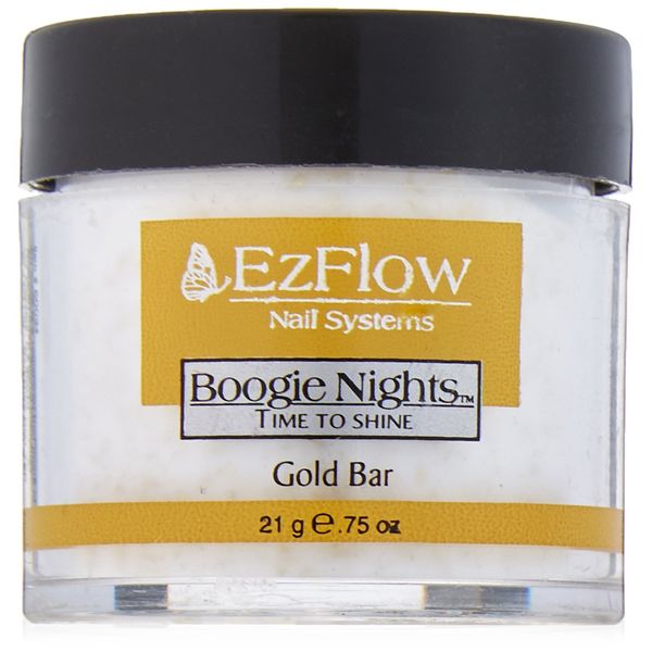 EZ Flow Time To Shine Glitter Gold Bar False Nails, 0.75 Ounce