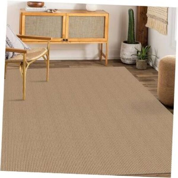 Braided Area Rug 5x7 Ft Washable Rugs for Living 5' x 7' (60"x84") Tan/Brown