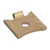 Ironworx Single Raised Bookcase Shelf Support Studs (10 Pack) (Brass)
