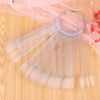 50 Pcs False Nail Sticks Polish Board Nail Polish Practice Display Art Tips with Metal Split Ring (Clear Design#1)