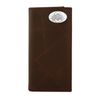 NCAA Ohio State Buckeyes Brown Wrinkle Leather Roper Concho Wallet, One Size