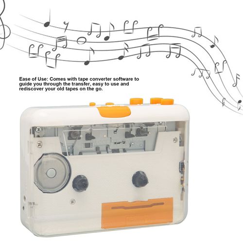 USB Cassette Converter, Drive Compact MP3 Conversion Portable Microcassette Recorder, Plug and Play Tape Player with Earphone for iPod PC