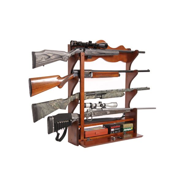 American Furniture Classics Model 840, 4 Gun Wall Rack