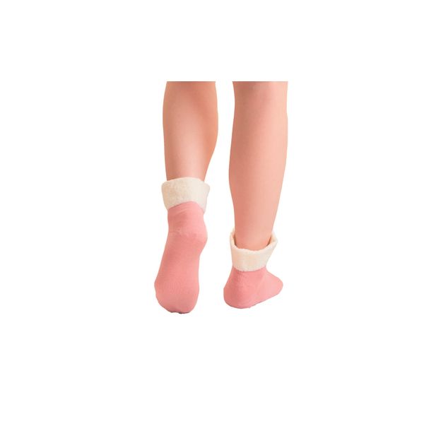 Sun Knit Heel Slippery Socks, Marshmallow Top, Heel Moisturizing, Horny Care, Crack, 9.1 - 9.8 inches (23 - 25 cm), 664 (Pink)