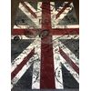 Retro Union Jack Grey/Red/White Design 160cm x 230cm Rug/mat