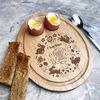 Fingerprint Designs Easter Wreath Personalised Gift Toast Egg Breakfast Serving Board