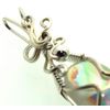 Angel Aura Gemstone Sterling Silver Wire Wrapped Pendant 01